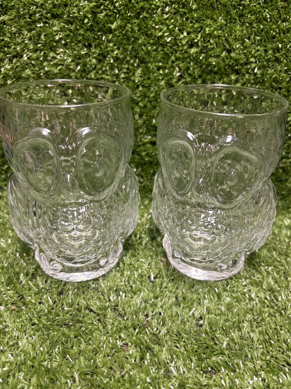 Libbey Clear Owl-Shaped Drinking Glasses (Set of 2)